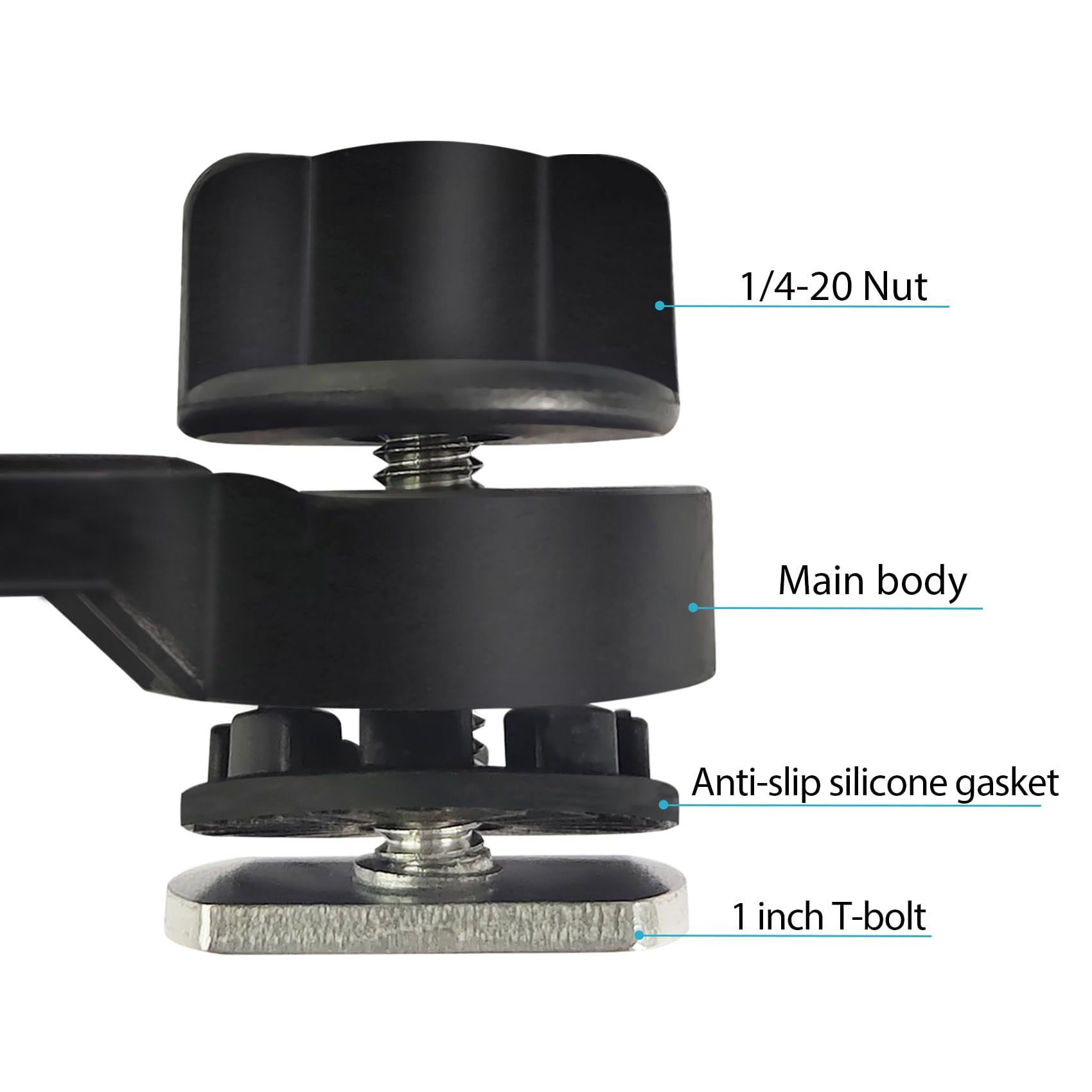 Aventik Tie Downs for Kayak Track Mount 2 Packs Black Track Mount Horizontal Tie Downs Tie Down Mount for Securing Cooler, Crate and Other Kayak Accessories