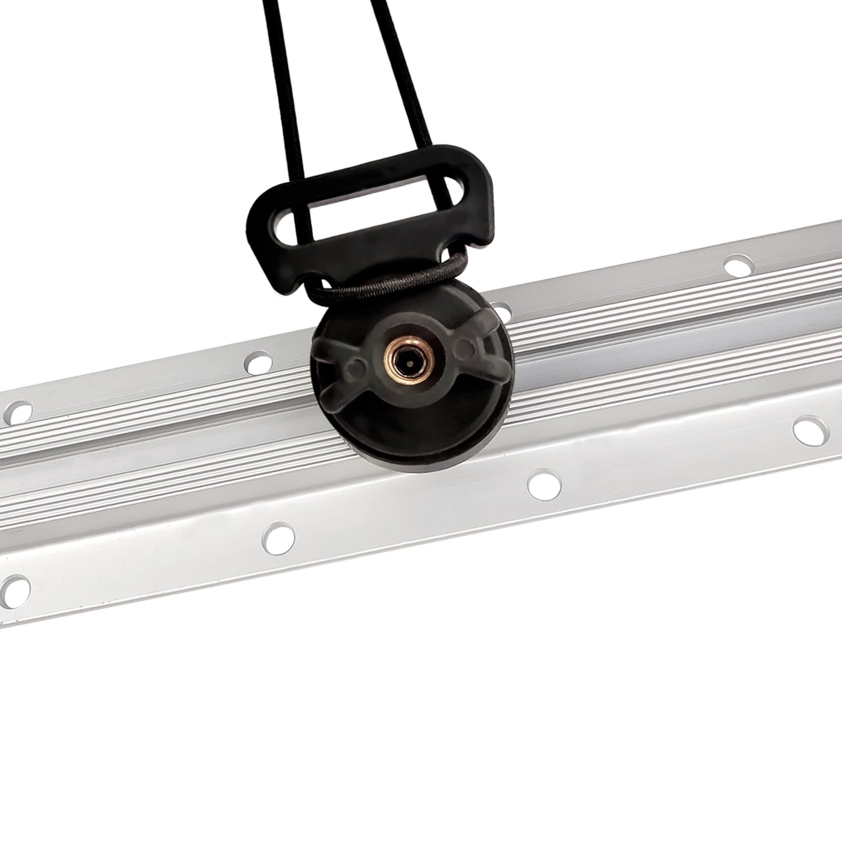 Aventik Tie Downs for Kayak Track Mount 2 Packs Black Track Mount Horizontal Tie Downs Tie Down Mount for Securing Cooler, Crate and Other Kayak Accessories