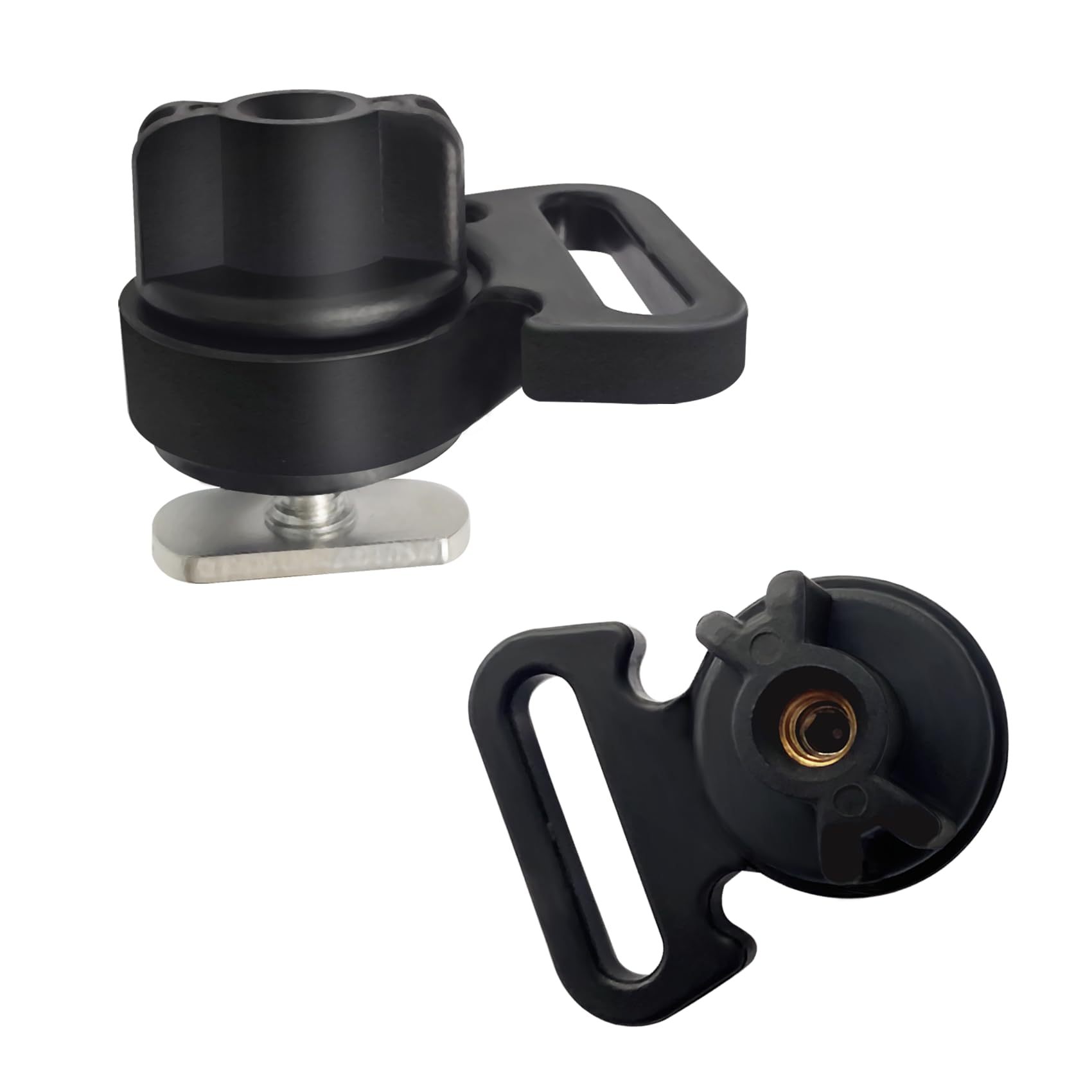 Aventik Tie Downs for Kayak Track Mount 2 Packs Black Track Mount Horizontal Tie Downs Tie Down Mount for Securing Cooler, Crate and Other Kayak Accessories