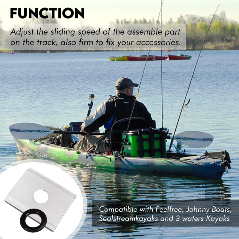AVENTIK Aluminum Kayak Adapter, Kayak Track Adapter Plate with O