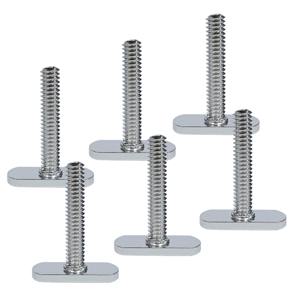 AVENTIK Edison Design T-Slot Bolts 1/4"-20 Thread Size, Kayak Screws, Kayak Rail Track Screws Track Nuts, Stainless Steel Kayak Screws, Outdoor Parts Tool Rails Bolts for Canoe Boat
