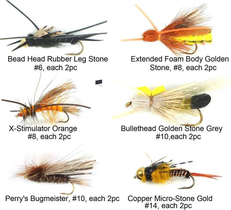 Best Assortment Flies Combo Carp Flies Wet Trout Fishing Flies Dry Flies,Nymphs,Streamers,Salt Water Flies with Silicone Fly Box Packing