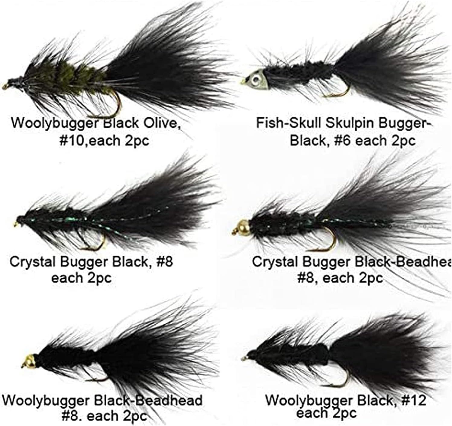 Best Assortment Flies Combo Carp Flies Wet Trout Fishing Flies Dry Flies,Nymphs,Streamers,Salt Water Flies with Silicone Fly Box Packing