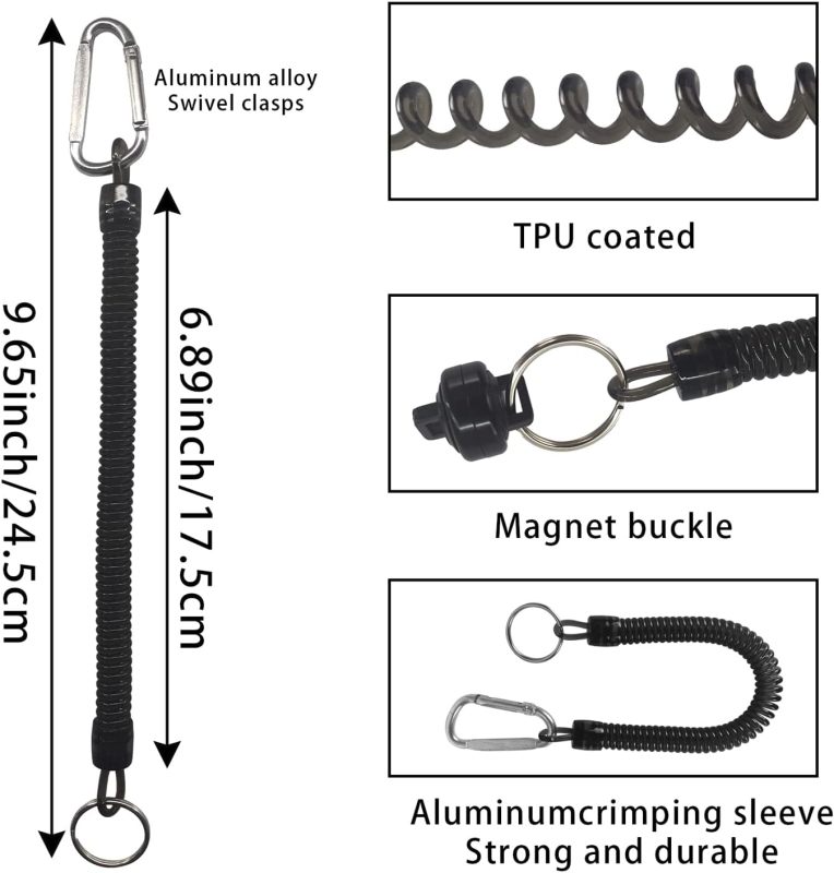 EUPHENG Fly Fishing Accessories Fly Fishing Tools Kit, Fishing Knot Tool and Line Clipper with Retractor, Magnetic Net Release Holder with Lanyard