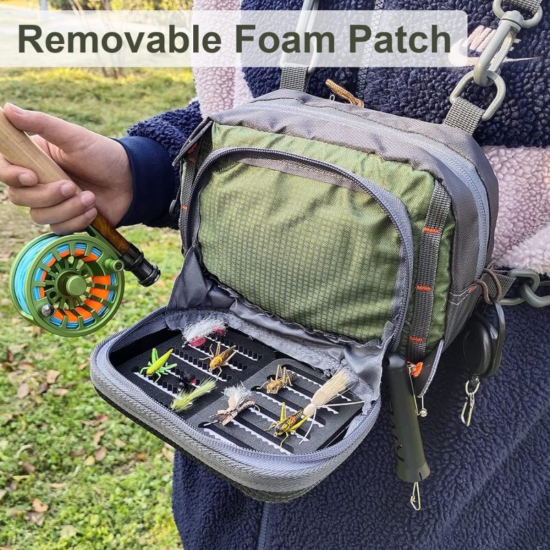 Aventik Fly Fishing Chest Bag Ultra Light Multiple Pockets Chest Pack with Vest Pack Tool Combo