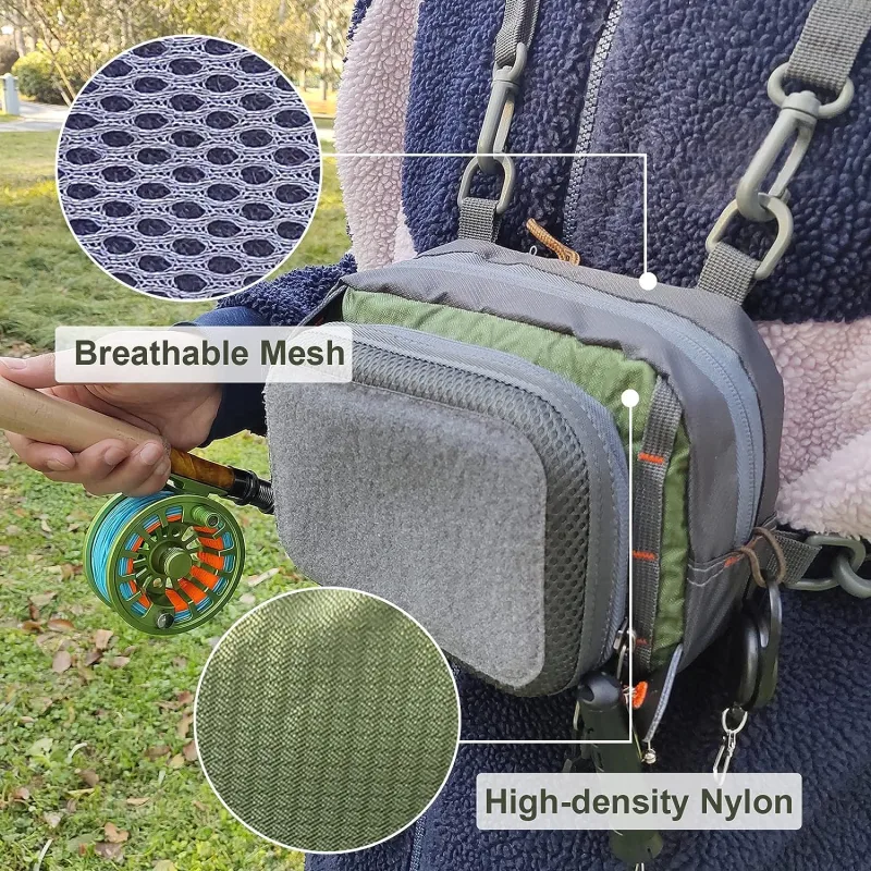 Aventik Fly Fishing Chest Bag Ultra Light Multiple Pockets Chest Pack