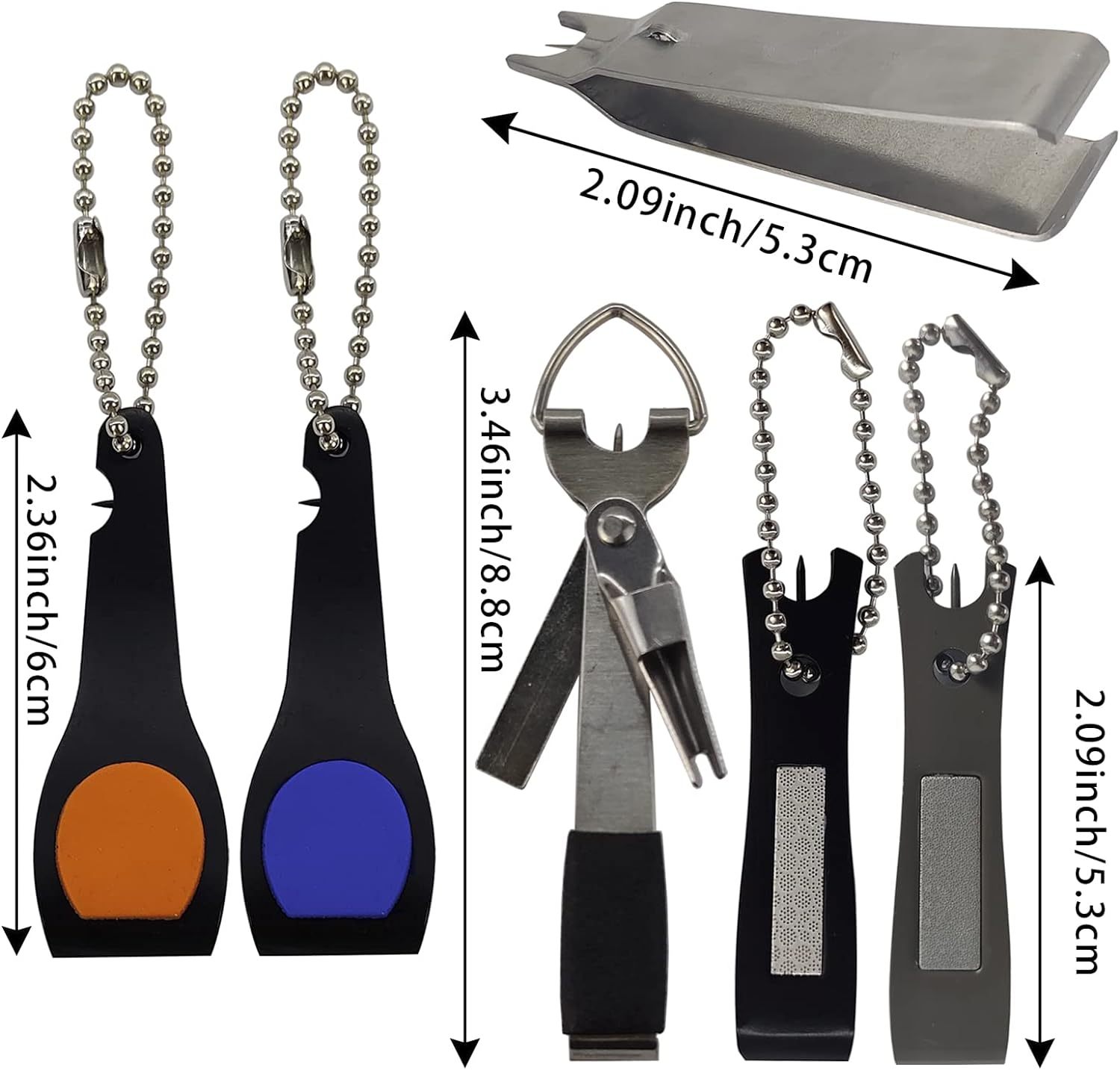 EUPHENG Fly Fishing Accessories Fly Fishing Tools Kit, Fishing Knot Tool and Line Clipper with Retractor, Magnetic Net Release Holder with Lanyard