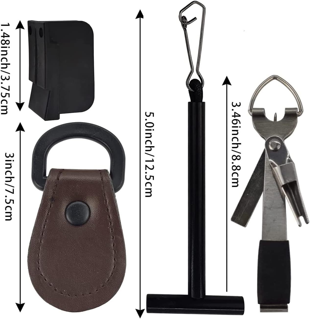 EUPHENG Fly Fishing Accessories Fly Fishing Tools Kit, Fishing Knot Tool and Line Clipper with Retractor, Magnetic Net Release Holder with Lanyard