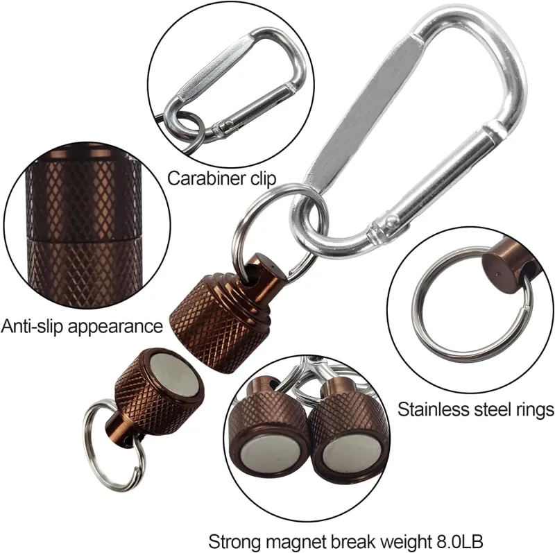EUPHENG Fly Fishing Accessories Fly Fishing Tools Kit, Fishing Knot Tool and Line Clipper with Retractor, Magnetic Net Release Holder with Lanyard