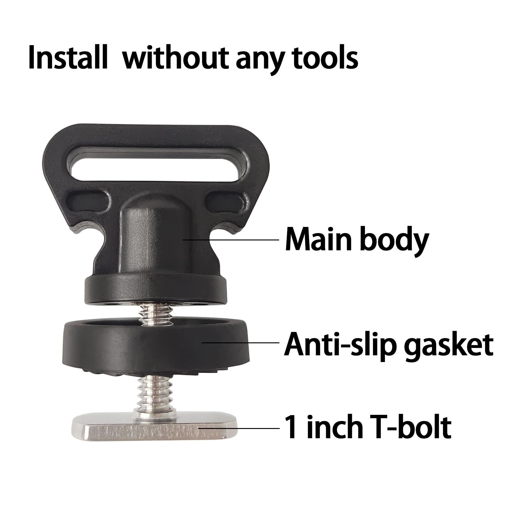 Aventik 2 Pcs Track Mount Vertical Tie Downs, Kayak Track Mount Tie Downs, Kayak Accessories for Accessories to Track