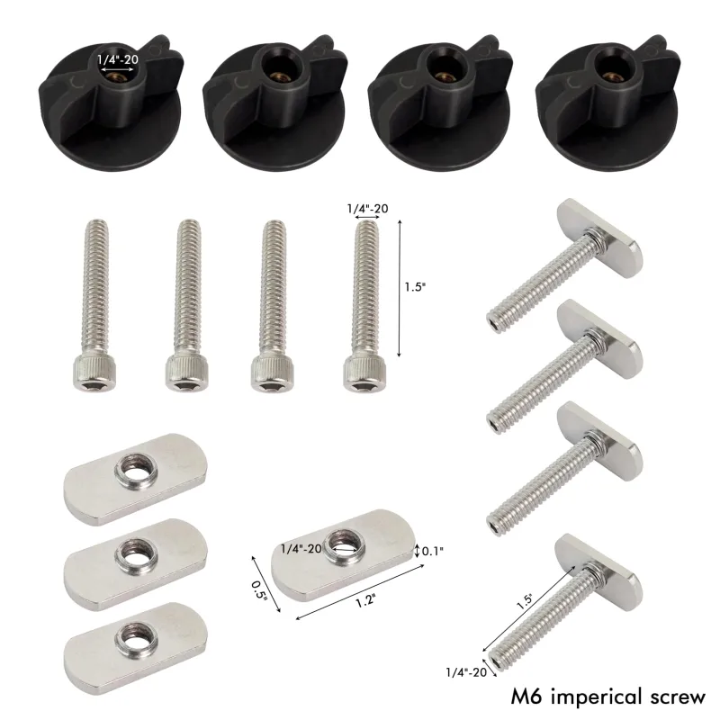 Aventik Kayak Screws Nuts Hardware, Kayak Rail Track Screws Track Nuts, Stainless Steel Kayak