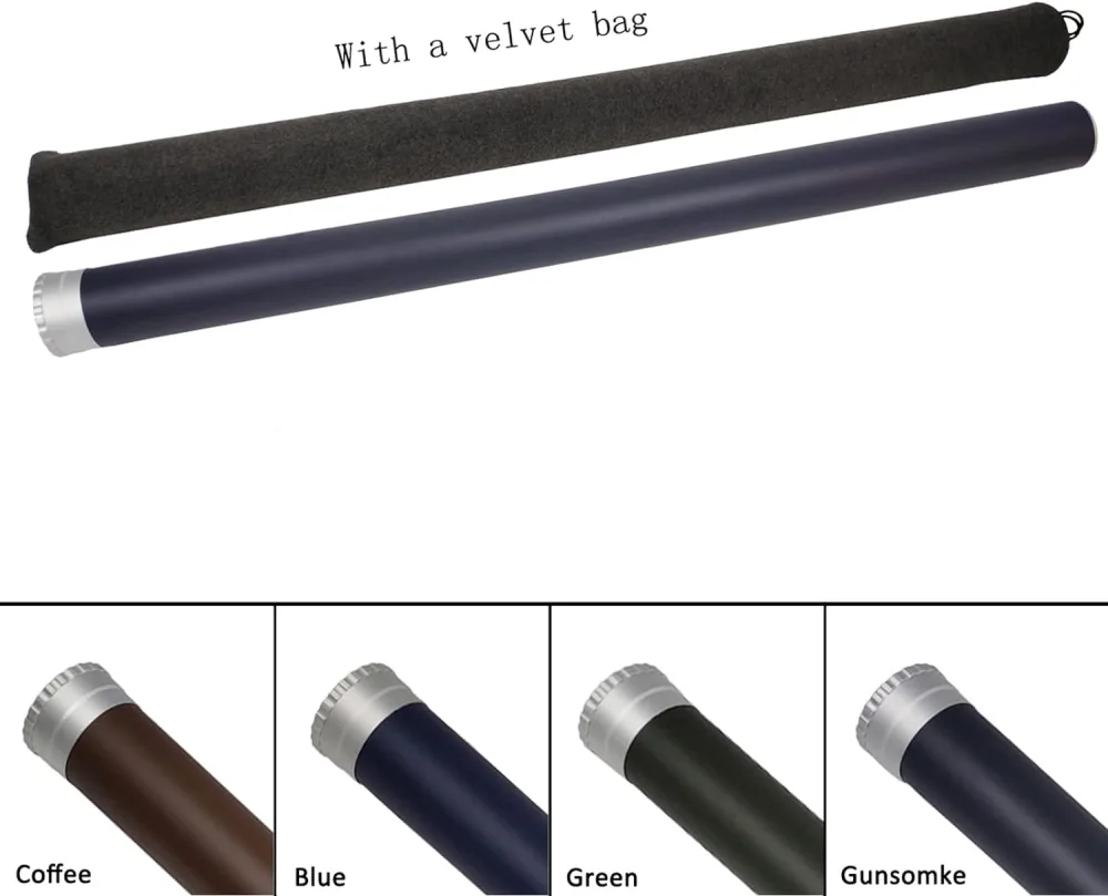 aluminum fishing pole case Z Aventik Carbon Fly Fishing Rod Tube(Case) CNC Aluminum Cap – fits Any 9ft 4pcs Fly Rod