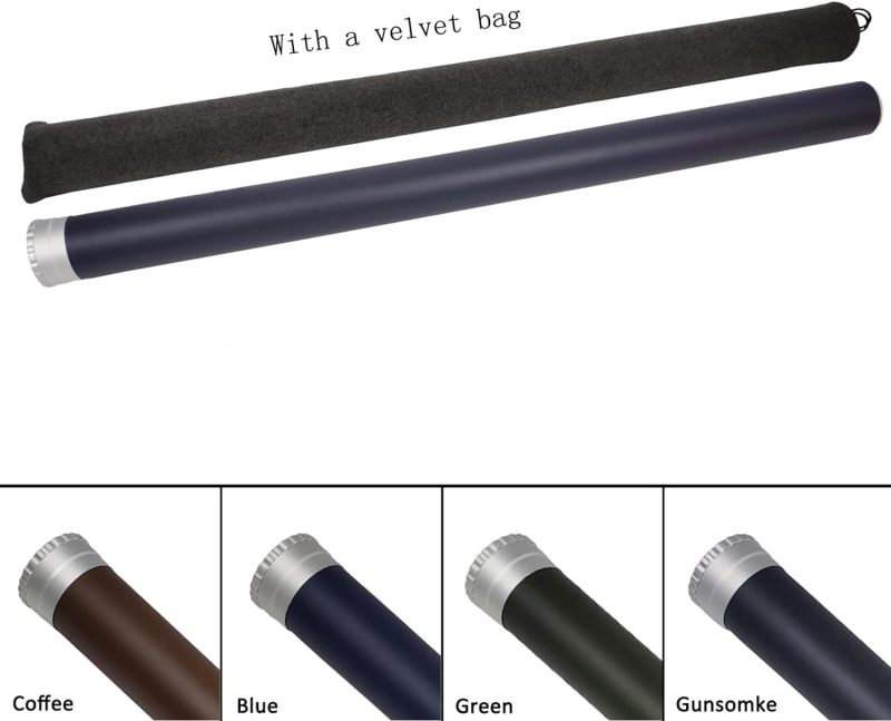 Z Aventik Carbon Fly Fishing Rod Tube(Case) CNC Aluminum Cap – fits Any 9ft 4pcs Fly Rod