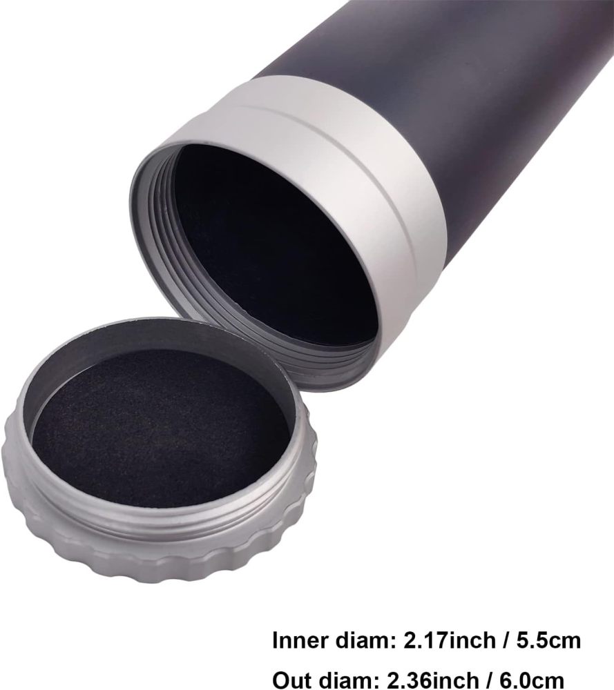 Z Aventik Carbon Fly Fishing Rod Tube(Case) CNC Aluminum Cap – fits Any 9ft 4pcs Fly Rod