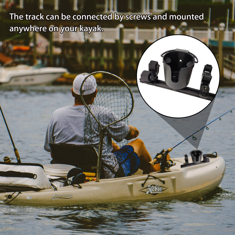 Aventik 4" 8" 12"and 16" Light/Medium Duty Polymer Kayak Mount Track Compatible with 1/2" Wide Kayak Track Screw