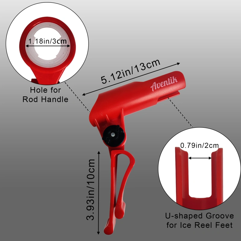 Aventik Bucket Rod Holder for Spinning Fishing Ice Fishing, Adjustable Angle in Vertical Direction, Durable in Extremely Cold Weather, Free Your Hands, Improve Your Efficiency, Also a Rod Storage Rack