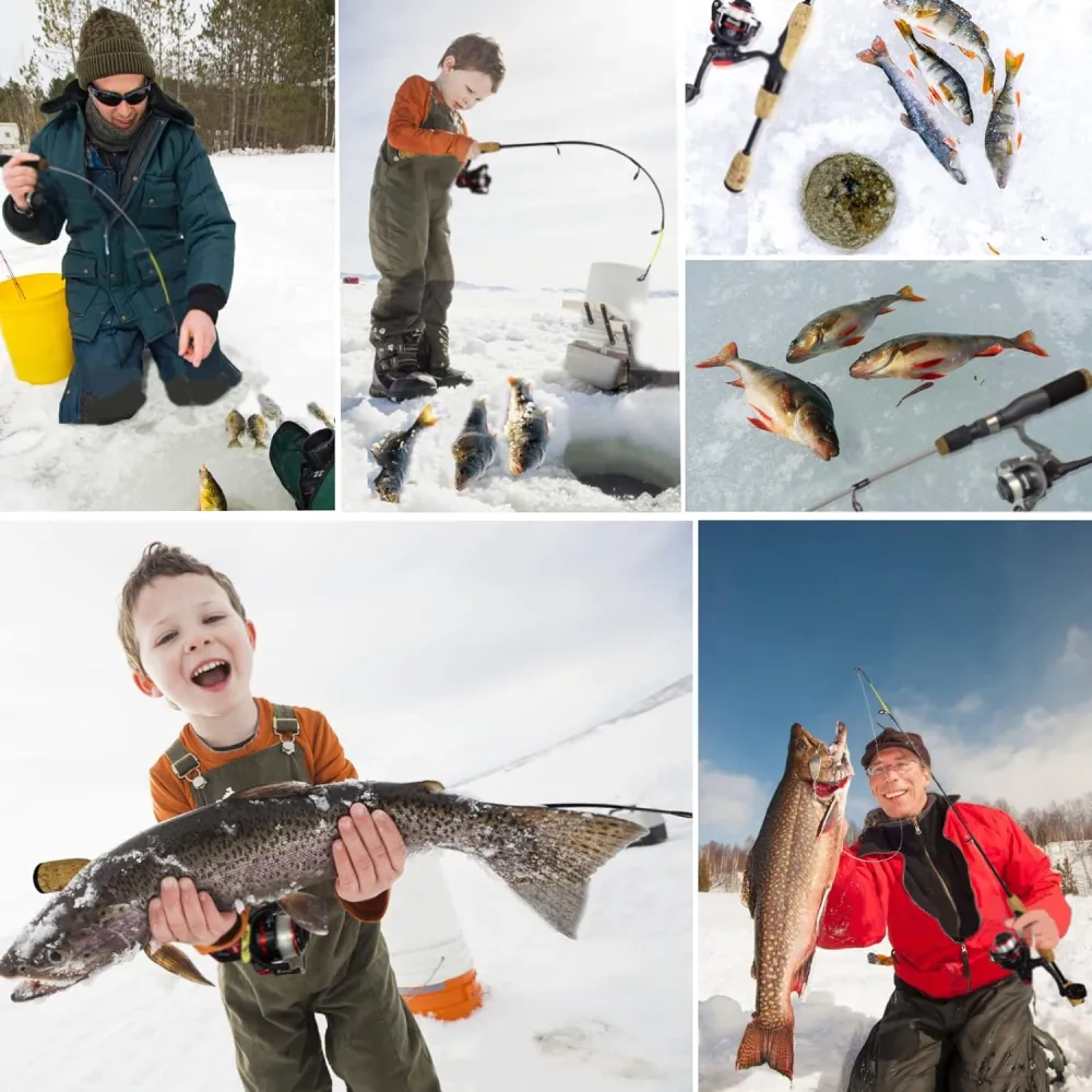 Aventik Ultralight Ice Fishing Rod 24/26/28/30/32 inch Medium