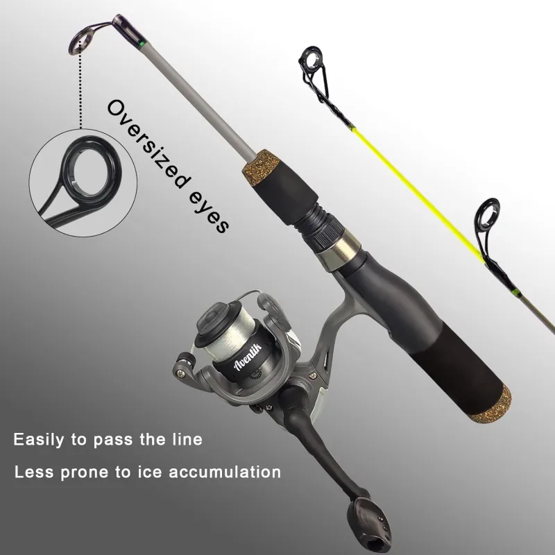 Aventik Ultralight Ice Fishing Rod 24/26/28/30/32 inch Medium Light Fast  Action Multi