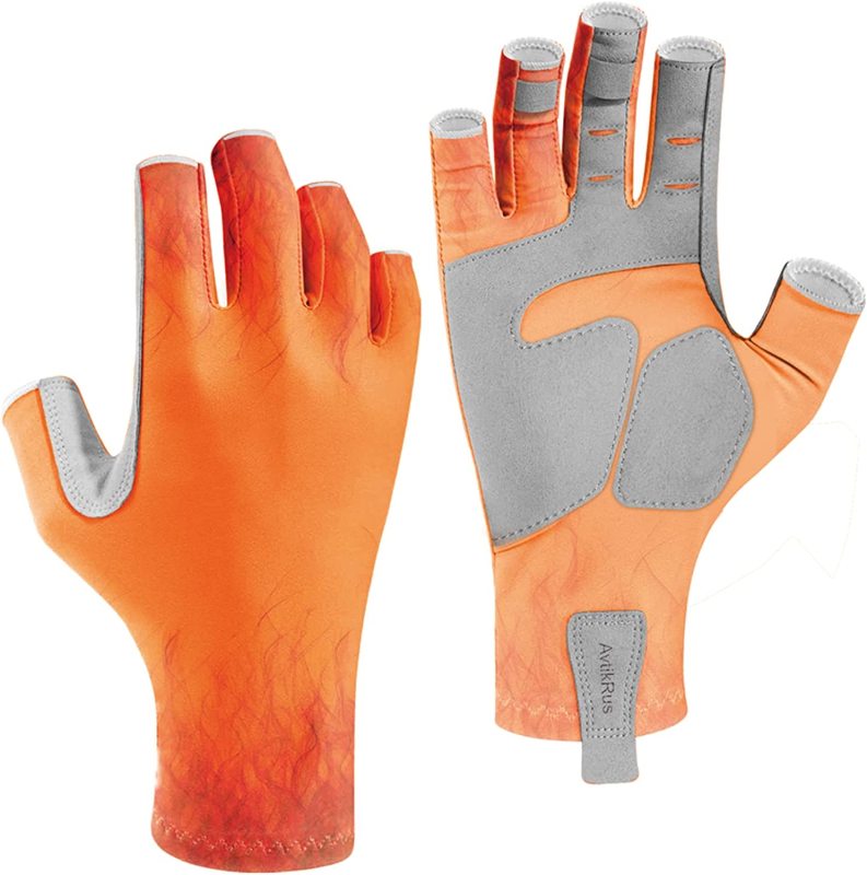 Aventik UPF 50+ Fishing Gloves- Fingerless Sun Protection-for Women Men