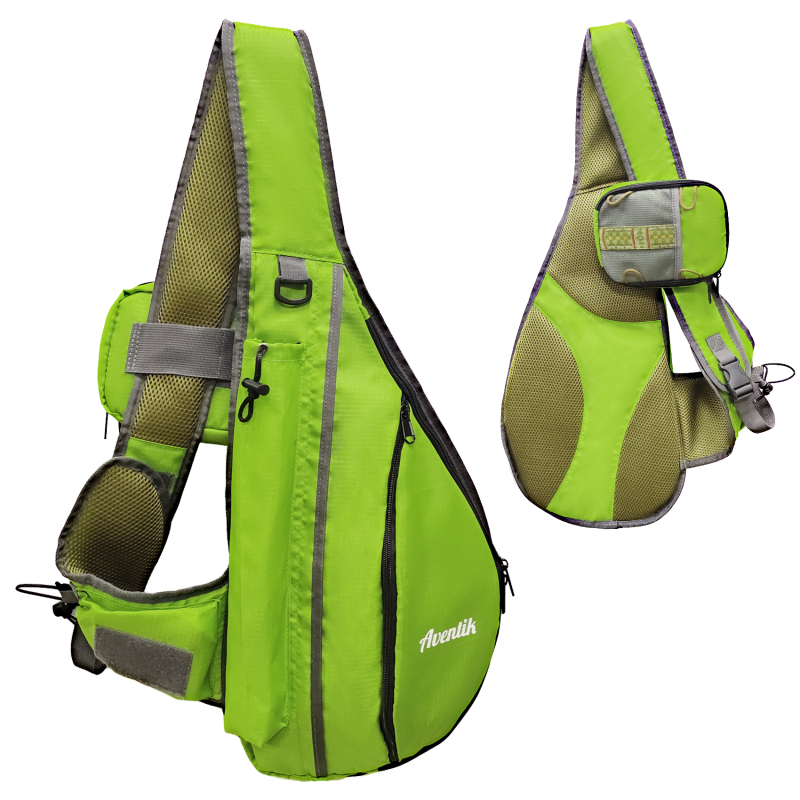 EUPHENG Aventik Tenkara Sling Bag, Adjustable Outdoor Fishing Shoulder Backpack, Large Capacity with Multi Function