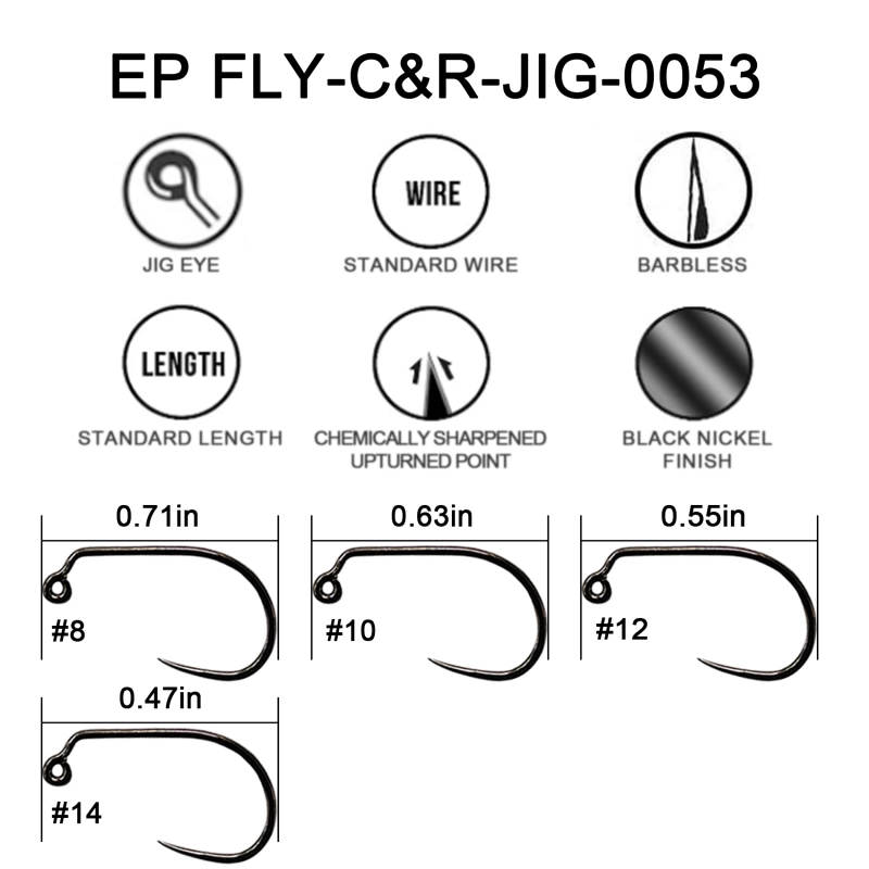Eupheng Fly Hooks Assortment of Best Sizes Dry Wet Nymph Shrimp&Pupa, Streamer, Caddis, Jig, Scud Flies Great Value Package Micro Barbed High Carbon Steel Bronze Forged Fishing Hooks