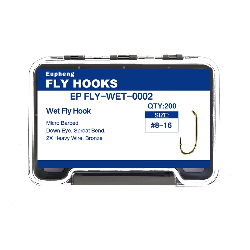 Eupheng Fly Hooks Assortment of Best Sizes Dry Wet Nymph Shrimp&Pupa, Streamer, Caddis, Jig, Scud Flies Great Value Package Micro Barbed High Carbon Steel Bronze Forged Fishing Hooks