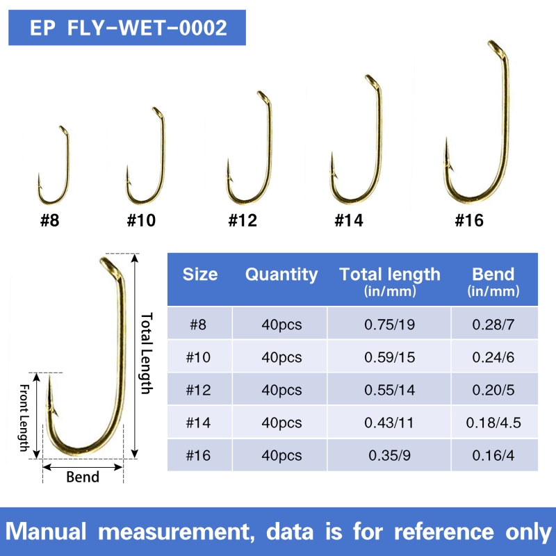 Eupheng Fly Hooks Assortment of Best Sizes Dry Wet Nymph Shrimp&Pupa, Streamer, Caddis, Jig, Scud Flies Great Value Package Micro Barbed High Carbon Steel Bronze Forged Fishing Hooks