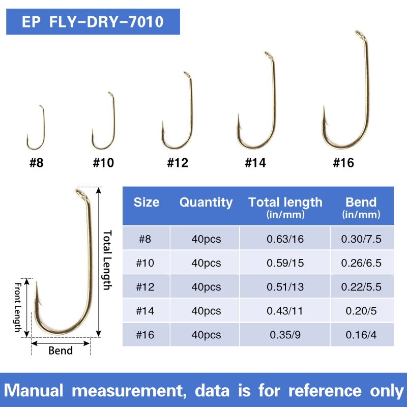 Eupheng Fly Hooks Assortment of Best Sizes Dry Wet Nymph Shrimp&Pupa, Streamer, Caddis, Jig, Scud Flies Great Value Package Micro Barbed High Carbon Steel Bronze Forged Fishing Hooks