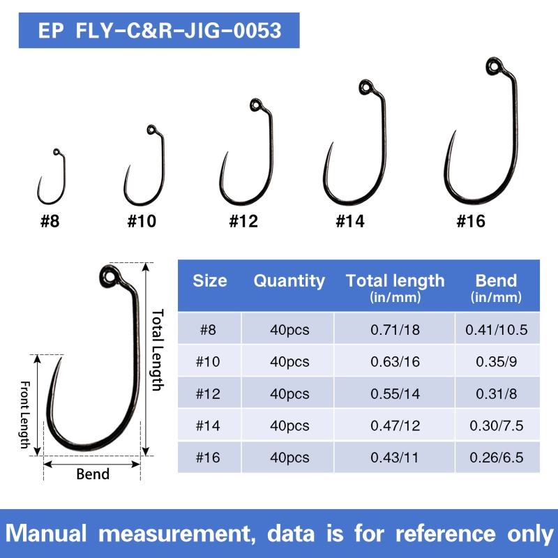 Eupheng Fly Hooks Assortment of Best Sizes Dry Wet Nymph Shrimp&Pupa, Streamer, Caddis, Jig, Scud Flies Great Value Package Micro Barbed High Carbon Steel Bronze Forged Fishing Hooks