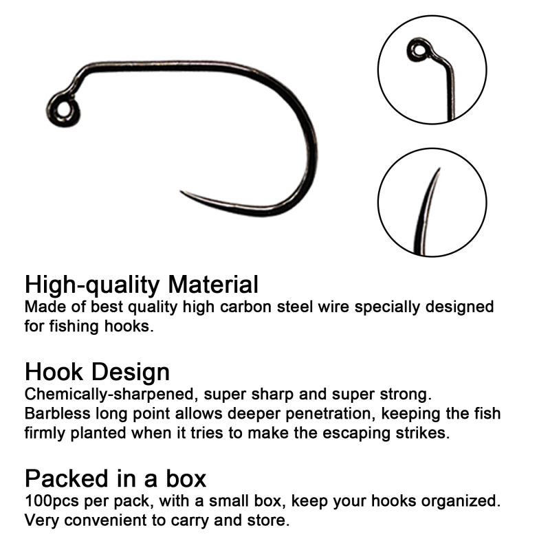 Eupheng Fly Hooks Assortment of Best Sizes Dry Wet Nymph Shrimp&amp;Pupa, Streamer, Caddis, Jig, Scud Flies Great Value Package Micro Barbed High Carbon Steel Bronze Forged Fishing Hooks