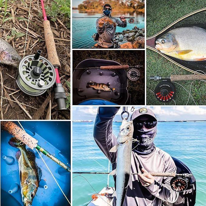 Aventik Voya Fly Fishing Rod Economic 6 Pieces Travel Fly Fishing Rods Made of 24T 100% Carbon Fiber, Fast Action, Light Weight, And Super Compact