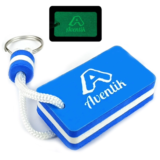 Riverruns Floating Key Ring Glow in Dark Lightweight Water Buoyant Key chain, Boat Key Chains for Water Sports