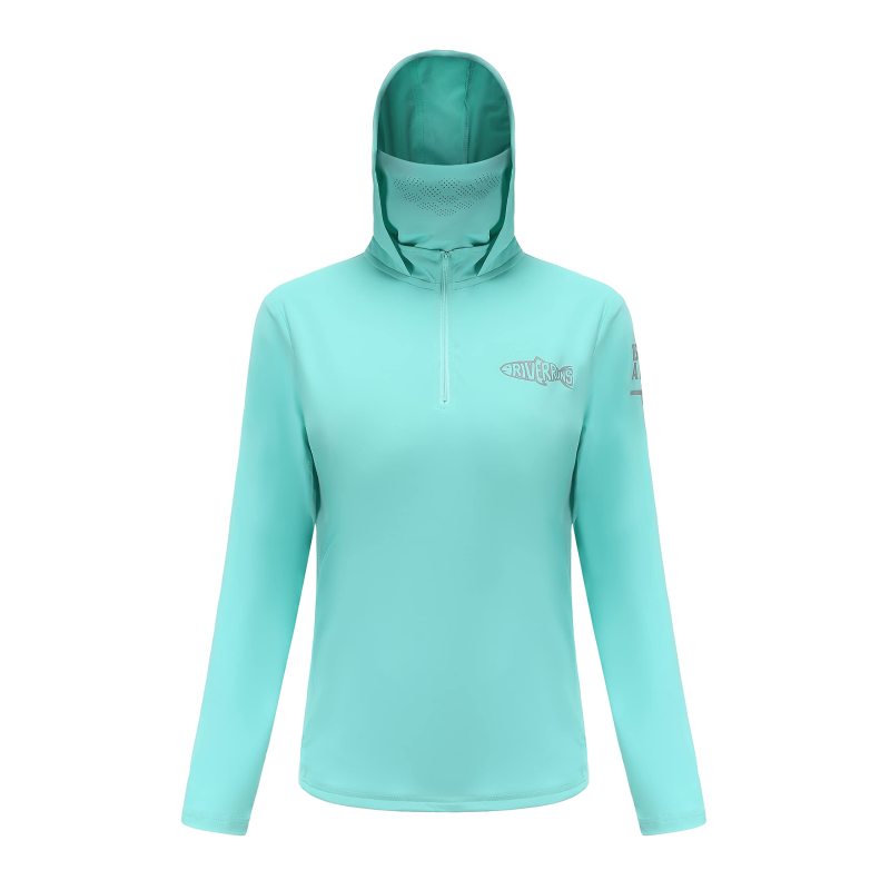 Riverruns Women's Performance Fishing Hoodie Long Sleeve UPF50+ Lightweight For Hiking Fishing Outdoor