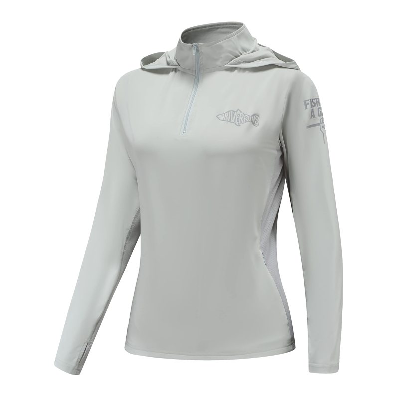 Riverruns Women's Performance Fishing Hoodie Long Sleeve UPF50+ Lightweight For Hiking Fishing Outdoor