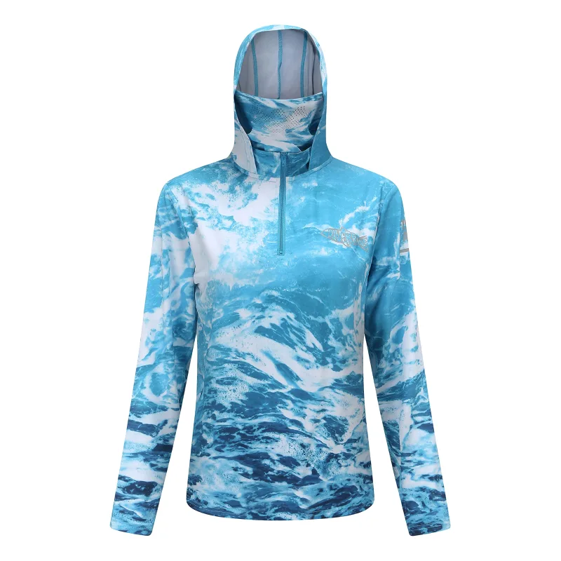 Riverruns Women's Performance Fishing Hoodie Long Sleeve UPF50+ Lightweight For Hiking Fishing Outdoor