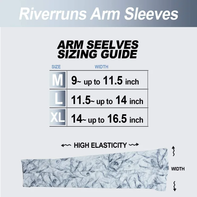 Riverruns Fishing Arm Cooling Sleeves, Arm Warmers With Thumb Hole for Men Outdoor Activities