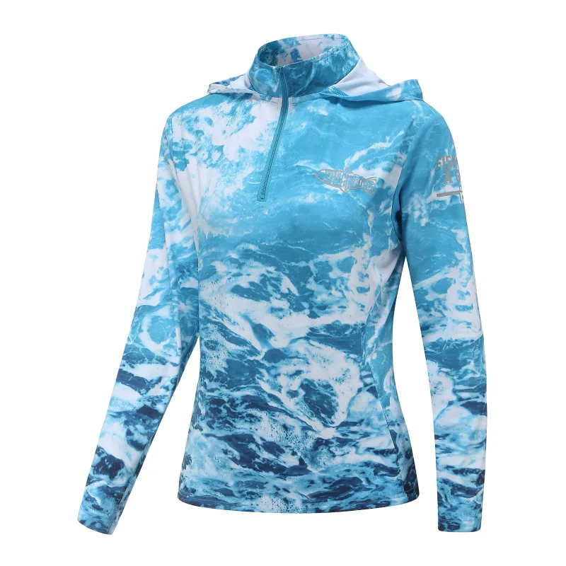 Riverruns Women's Performance Fishing Hoodie Long Sleeve UPF50+ Lightweight For Hiking Fishing Outdoor