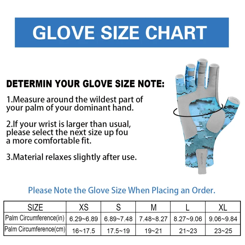 Riverruns UPF 50+ Fingerless Fishing Gloves UV Protection Fishing Sun Gloves for Men and Women Fishing, Boating, Kayaking, Hiking, Running, Cycling and Driving