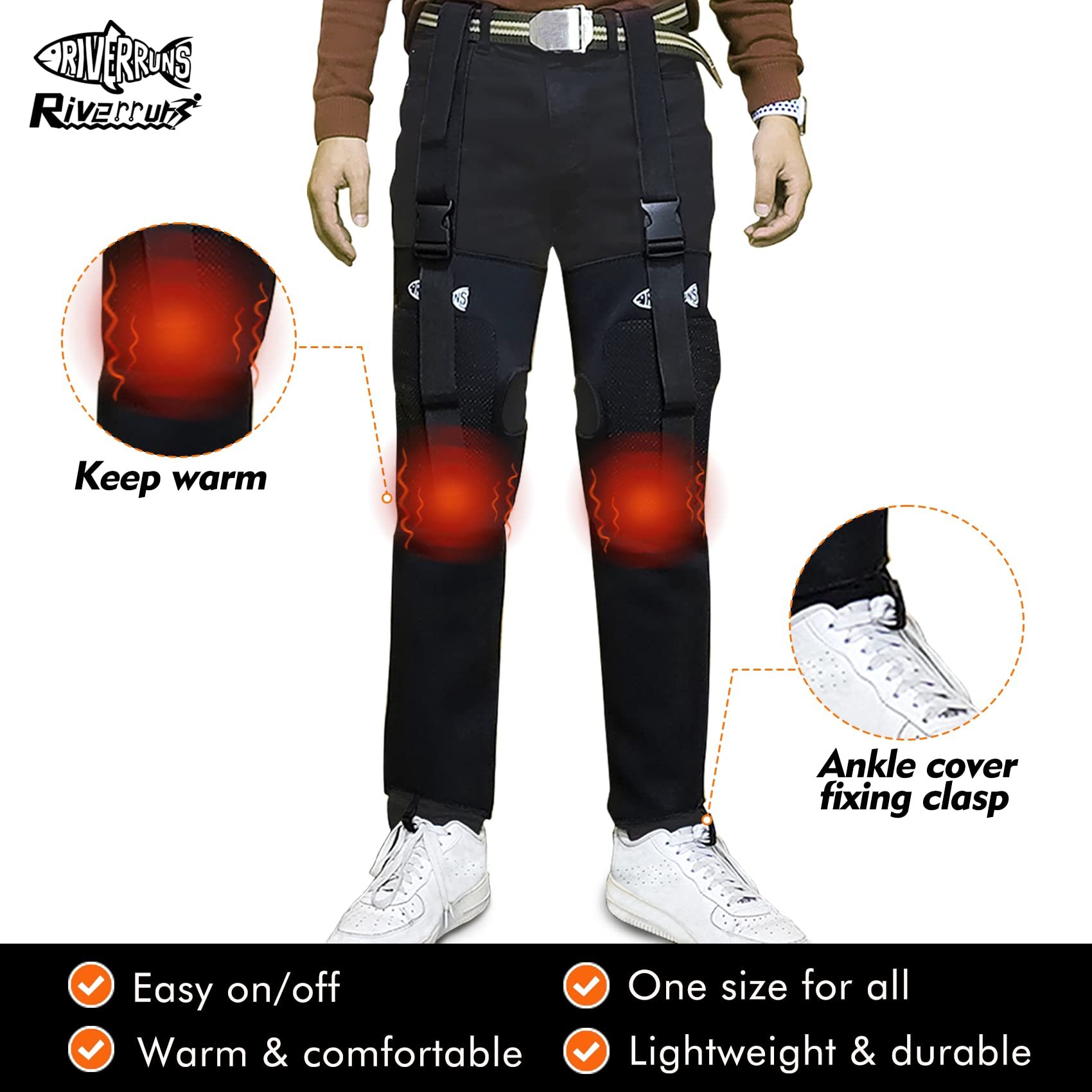 Neoprene Wader Gaiter, Wader Protector, Cut Resistant and Wear Resistant Fishing Wader Accessories for Men and Women Outdoor