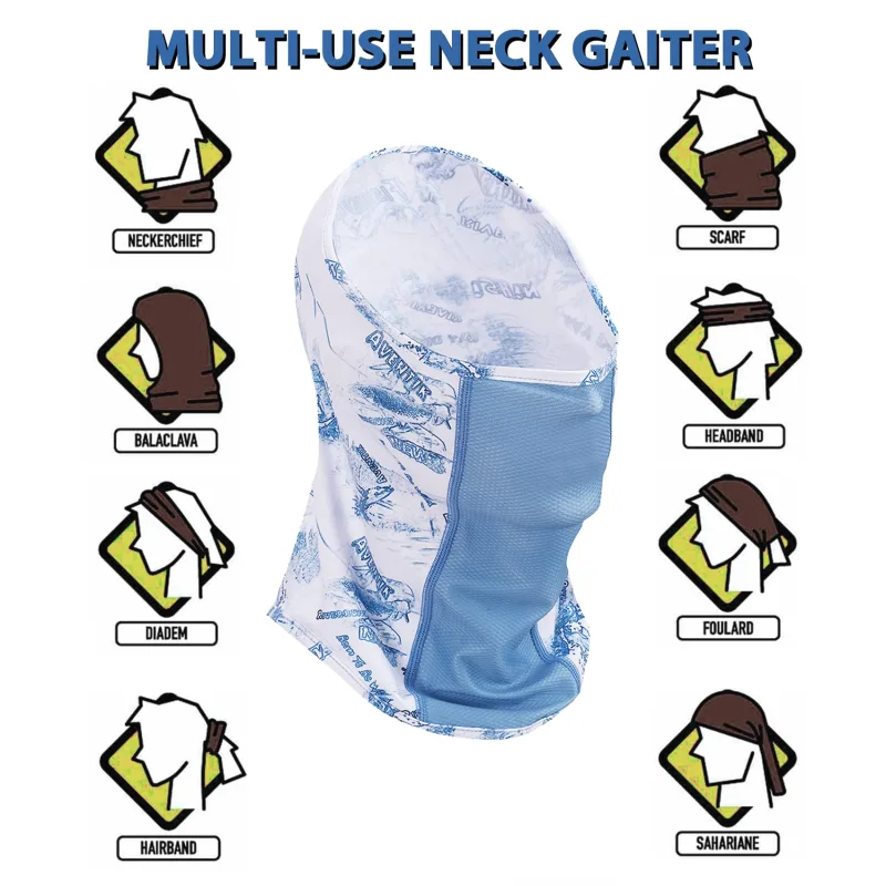 Riverruns Super Breathable Neck Gaiter,Multi-use Headscarf for Fishing Hunting Kayaking Hiking Cycling