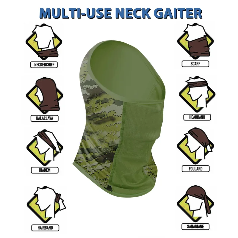 Riverruns Super Breathable Neck Gaiter,Multi-use Headscarf for Fishing Hunting Kayaking Hiking Cycling