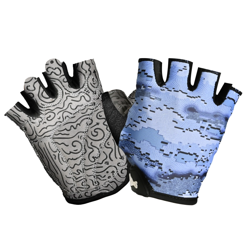Riverruns Kayak Gloves Half Finger Padded Palm Sailing Gloves UPF50+ Fishing Gloves for Paddling, Sailing, Cycling, Driving