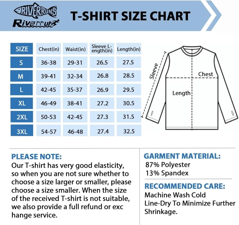 Sun Protection Long Sleeve Shirts Rash Guard Shirts Ice-Cool Quick Dry Swim Shirt Fishing Sports Shirt