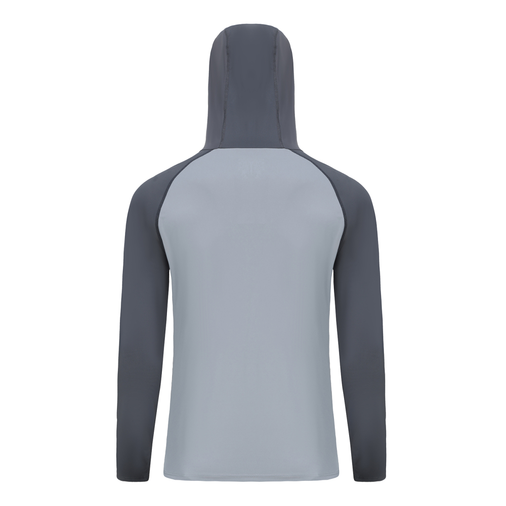 UPF 50+ Sun Protection Hoodie Shirt Rash Guard Long Sleeve Shirt Kangaroo Pocket Ice-Cool Quick Dry Shirts