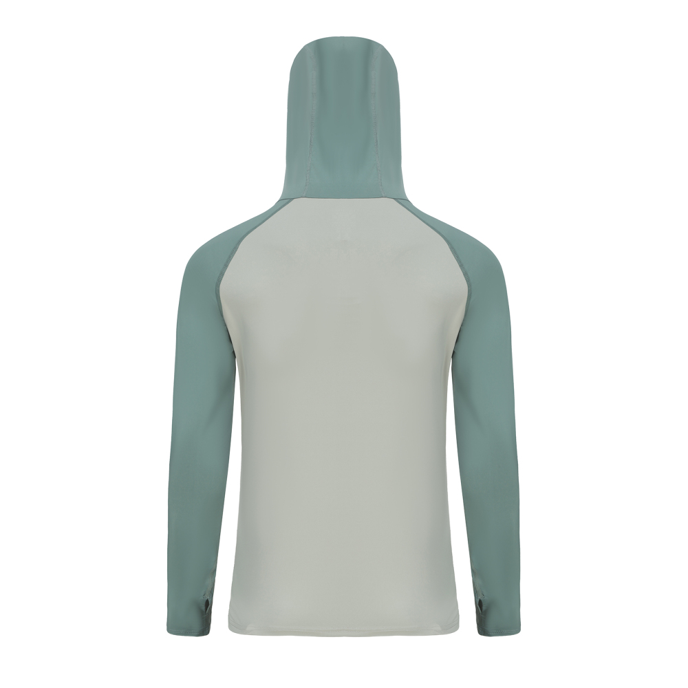 UPF 50+ Sun Protection Hoodie Shirt Rash Guard Long Sleeve Shirt Kangaroo Pocket Ice-Cool Quick Dry Shirts