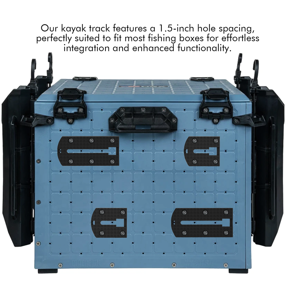 2 Pack Kayak Track Textured Grip Surface Multi-Size Kayak Low Profile Track Kayak Gear Track Mount Accessories Easy installation Kayak Rail Track for Holding Fishing Rod Cup Holder Paddle Gopro