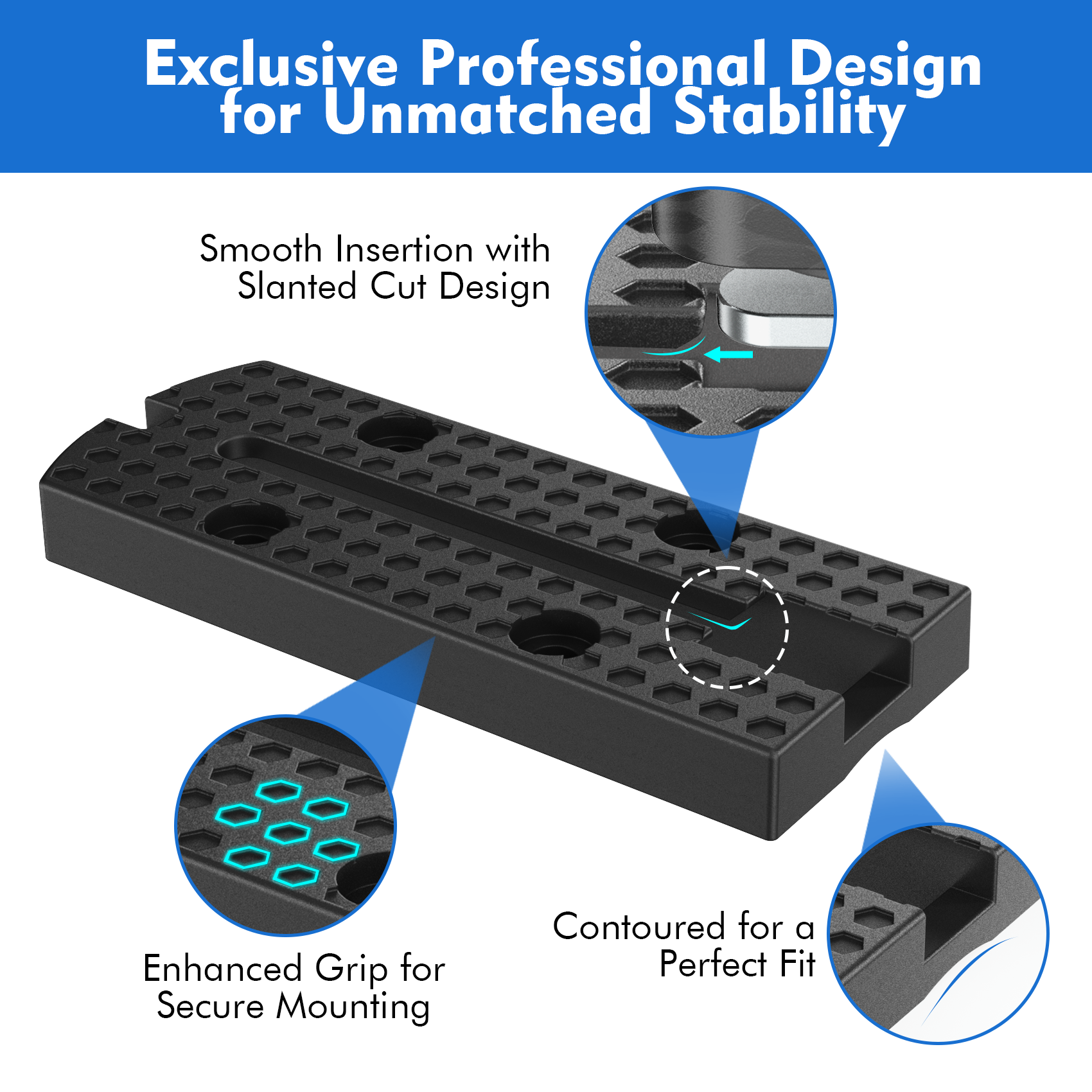 2 Pack Kayak Track Textured Grip Surface Multi-Size Kayak Low Profile Track Kayak Gear Track Mount Accessories Easy installation Kayak Rail Track for Holding Fishing Rod Cup Holder Paddle Gopro