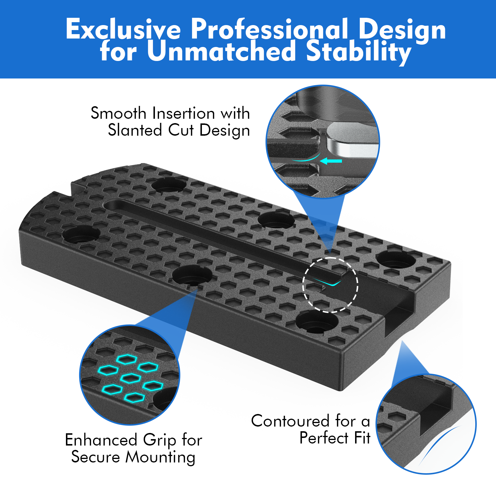 2 Pack Kayak Track Textured Grip Surface Multi-Size Kayak Low Profile Track Kayak Gear Track Mount Accessories Easy installation Kayak Rail Track for Holding Fishing Rod Cup Holder Paddle Gopro
