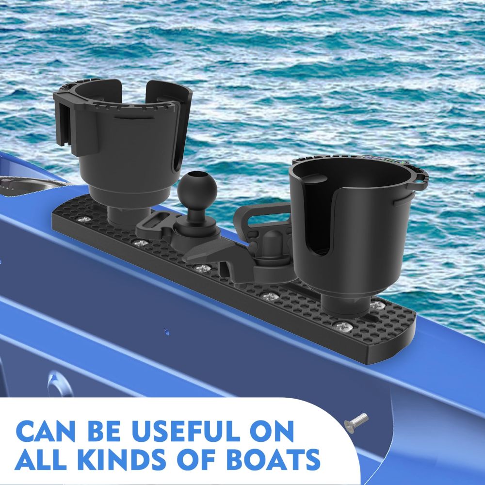 2 Pack Kayak Track Textured Grip Surface Multi-Size Kayak Low Profile Track Kayak Gear Track Mount Accessories Easy installation Kayak Rail Track for Holding Fishing Rod Cup Holder Paddle Gopro