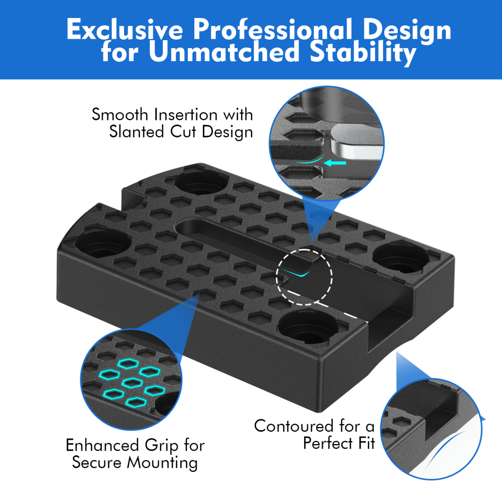 2 Pack Kayak Track Textured Grip Surface Multi-Size Kayak Low Profile Track Kayak Gear Track Mount Accessories Easy installation Kayak Rail Track for Holding Fishing Rod Cup Holder Paddle Gopro